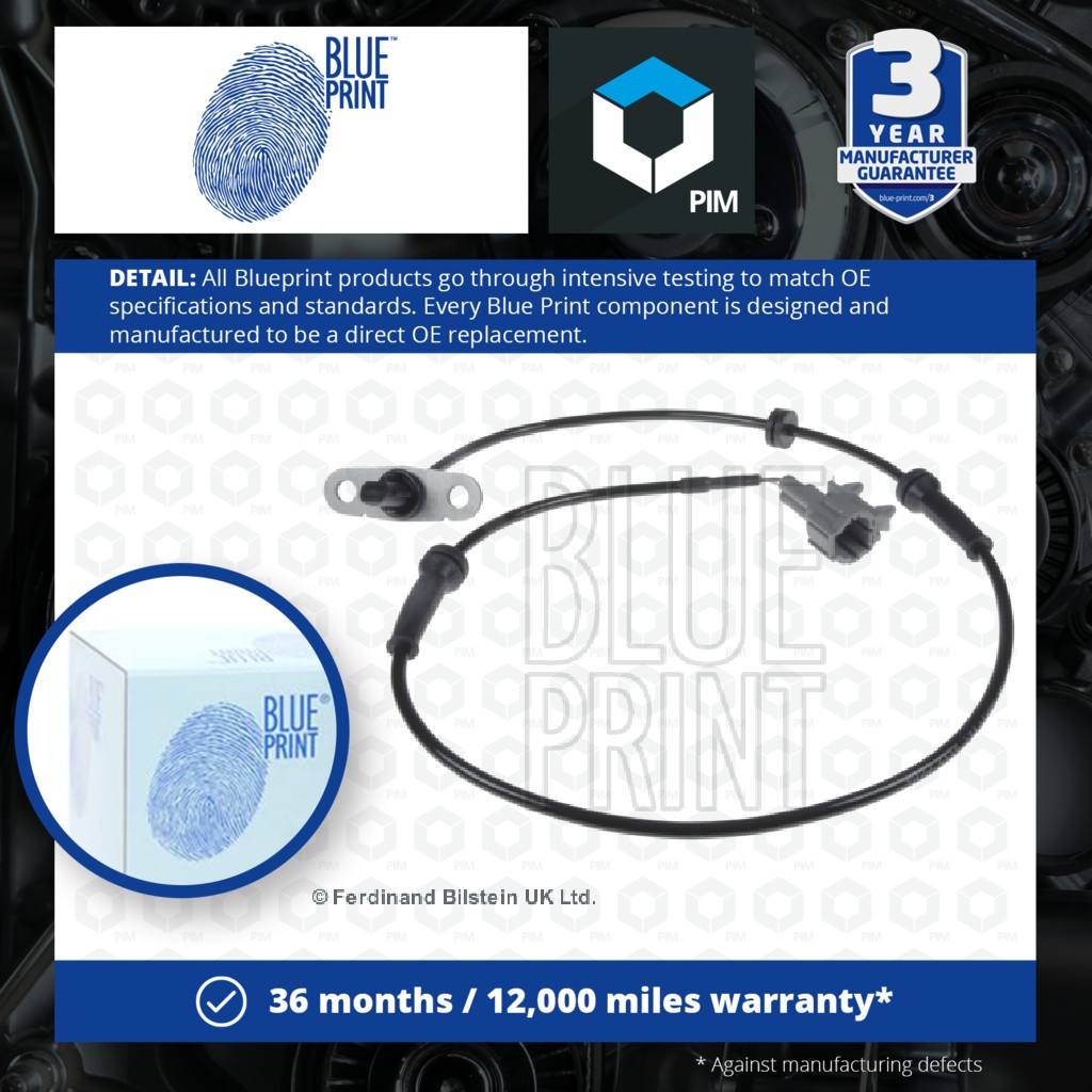 Blue Print ABS Sensor Rear Right ADN17125 [PM111246]