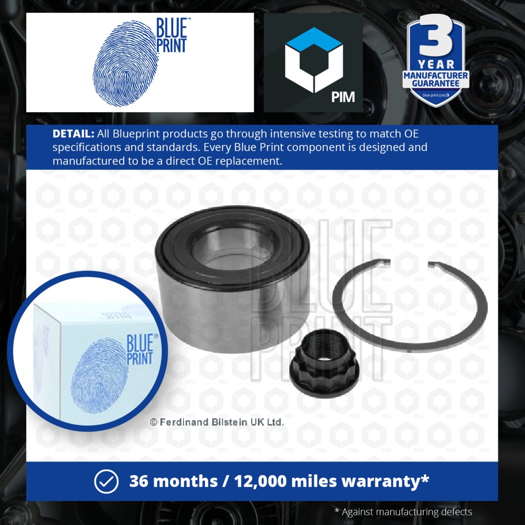 Blue Print Wheel Bearing Kit Front Left or Right ADT38298 [PM111083]