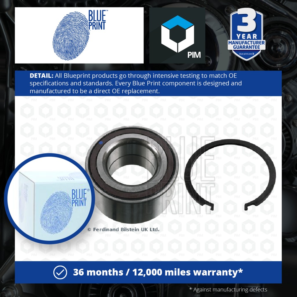 Blue Print Wheel Bearing Kit Front Left or Right ADT38282 [PM111077]