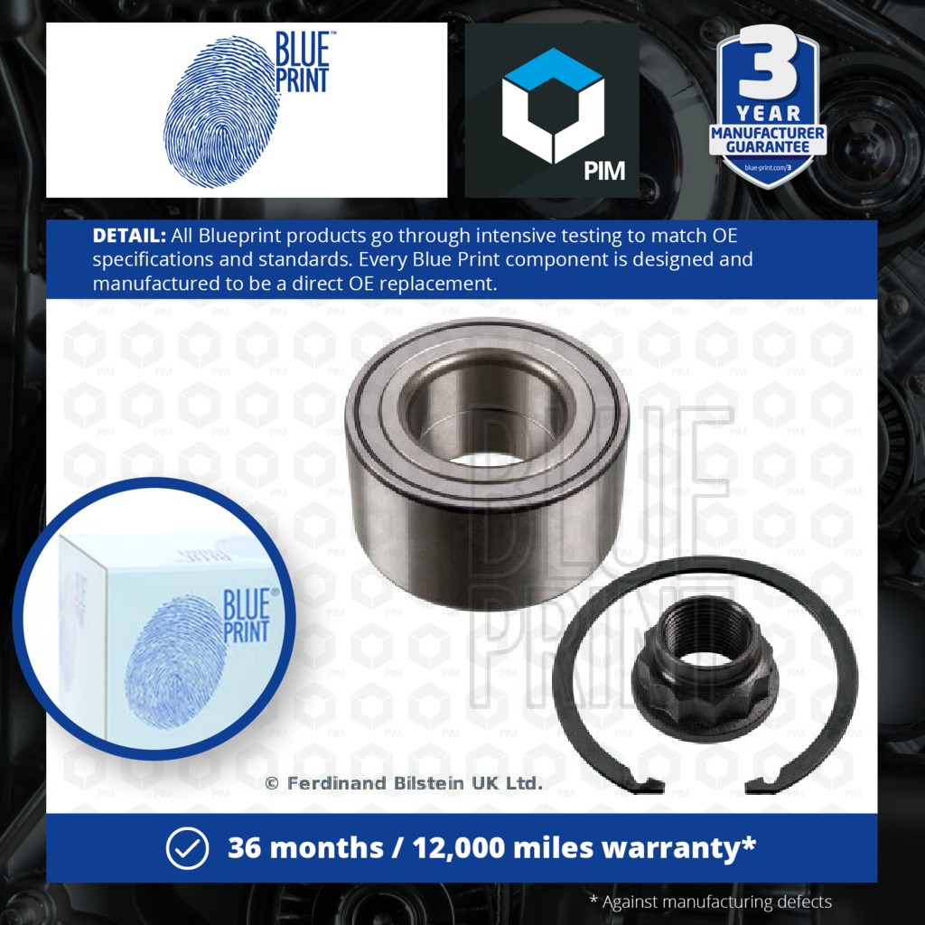 Blue Print Wheel Bearing Kit Front Left or Right ADT38244 [PM111075]