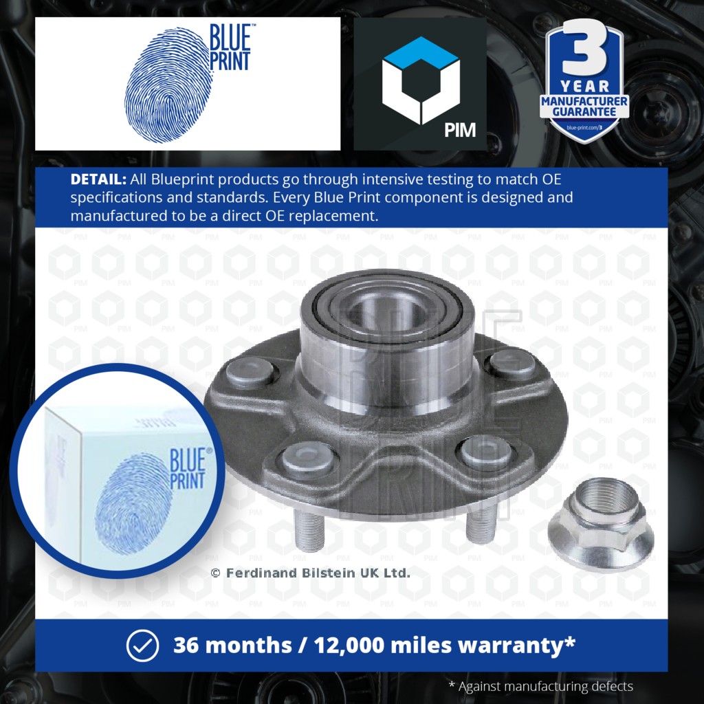 Blue Print Wheel Bearing Kit Rear ADN18361 [PM111050]