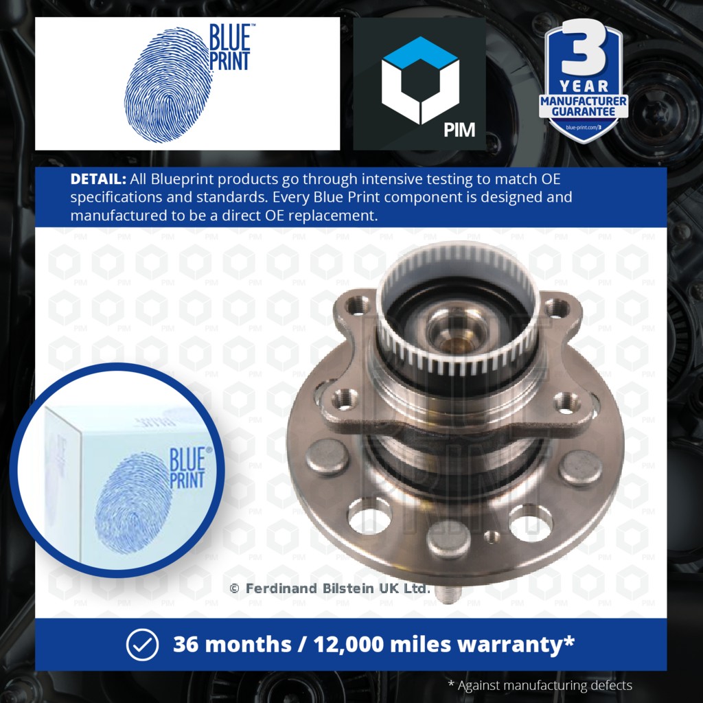 Blue Print Wheel Bearing Kit Rear ADG083100 [PM110991]