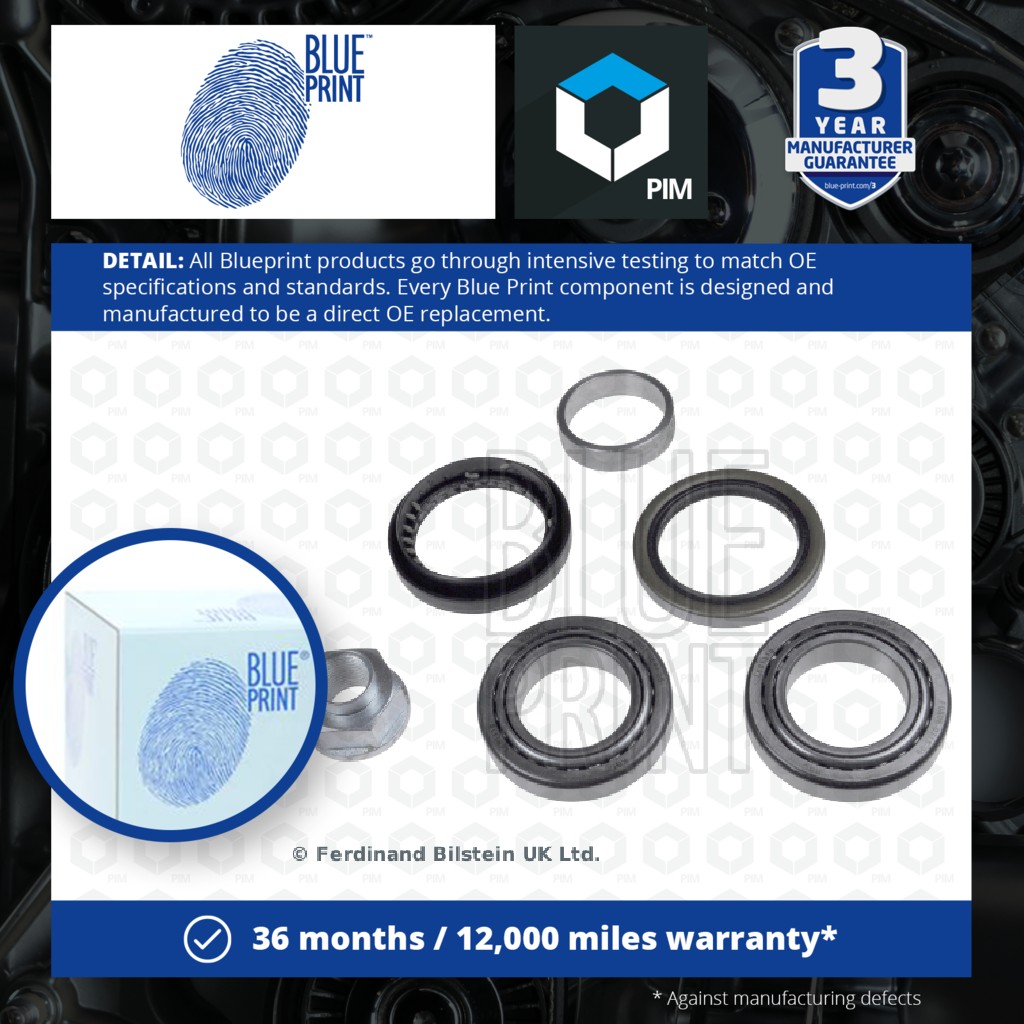 Blue Print Wheel Bearing Kit Front Left or Right ADG08201 [PM110982]