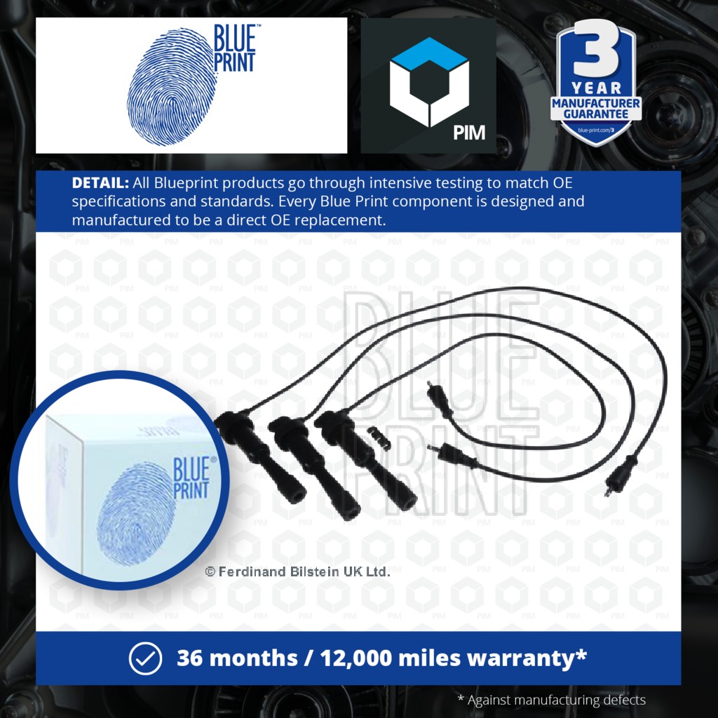 Blue Print HT Leads Ignition Cables Set ADG01615 [PM109931]