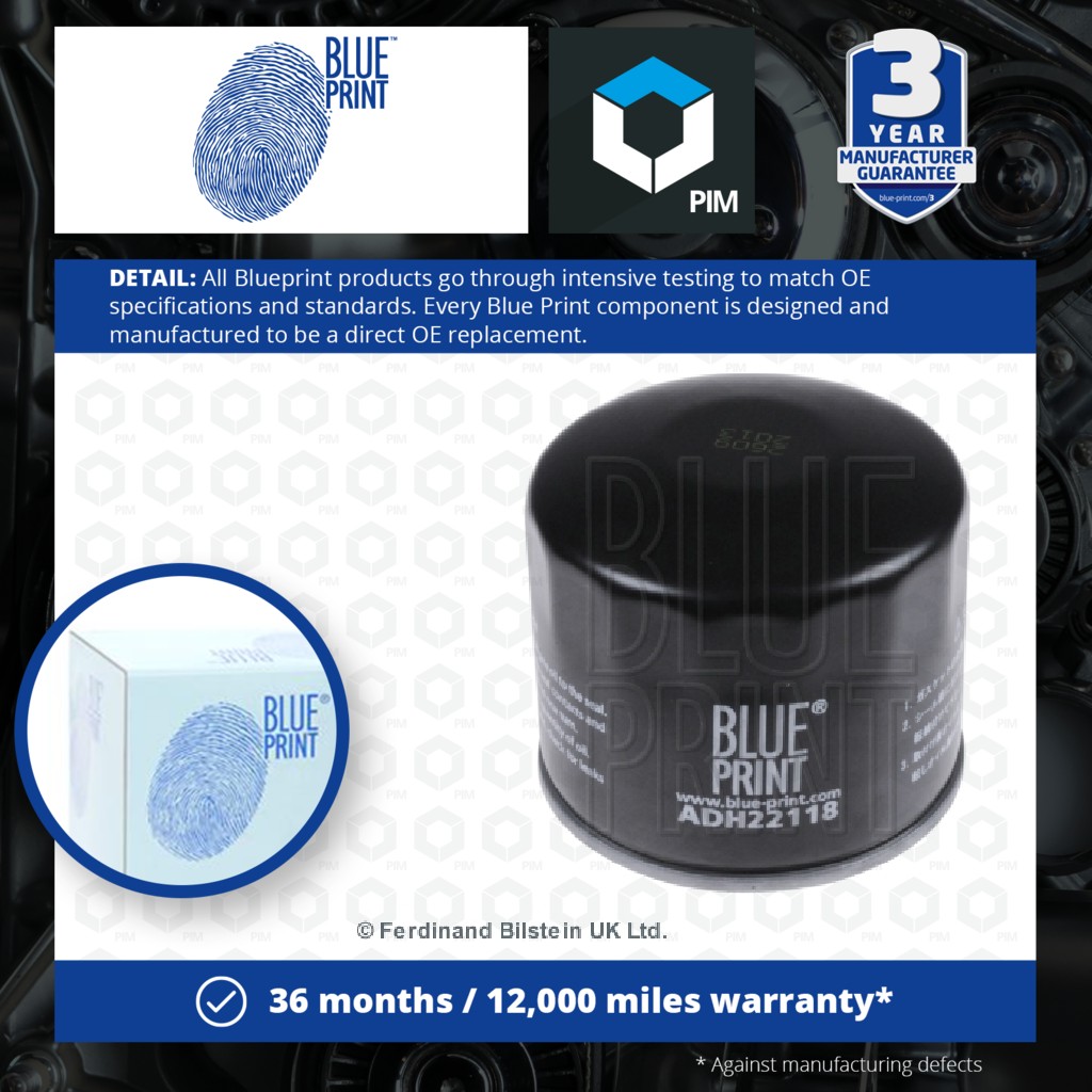 Blue Print Oil Filter ADH22118 [PM109663]