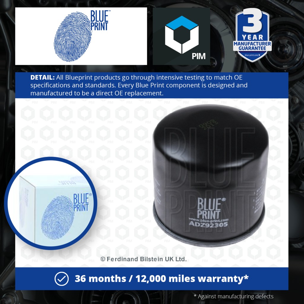 2x Blue Print Fuel Filter ADZ92305 [PM109638]
