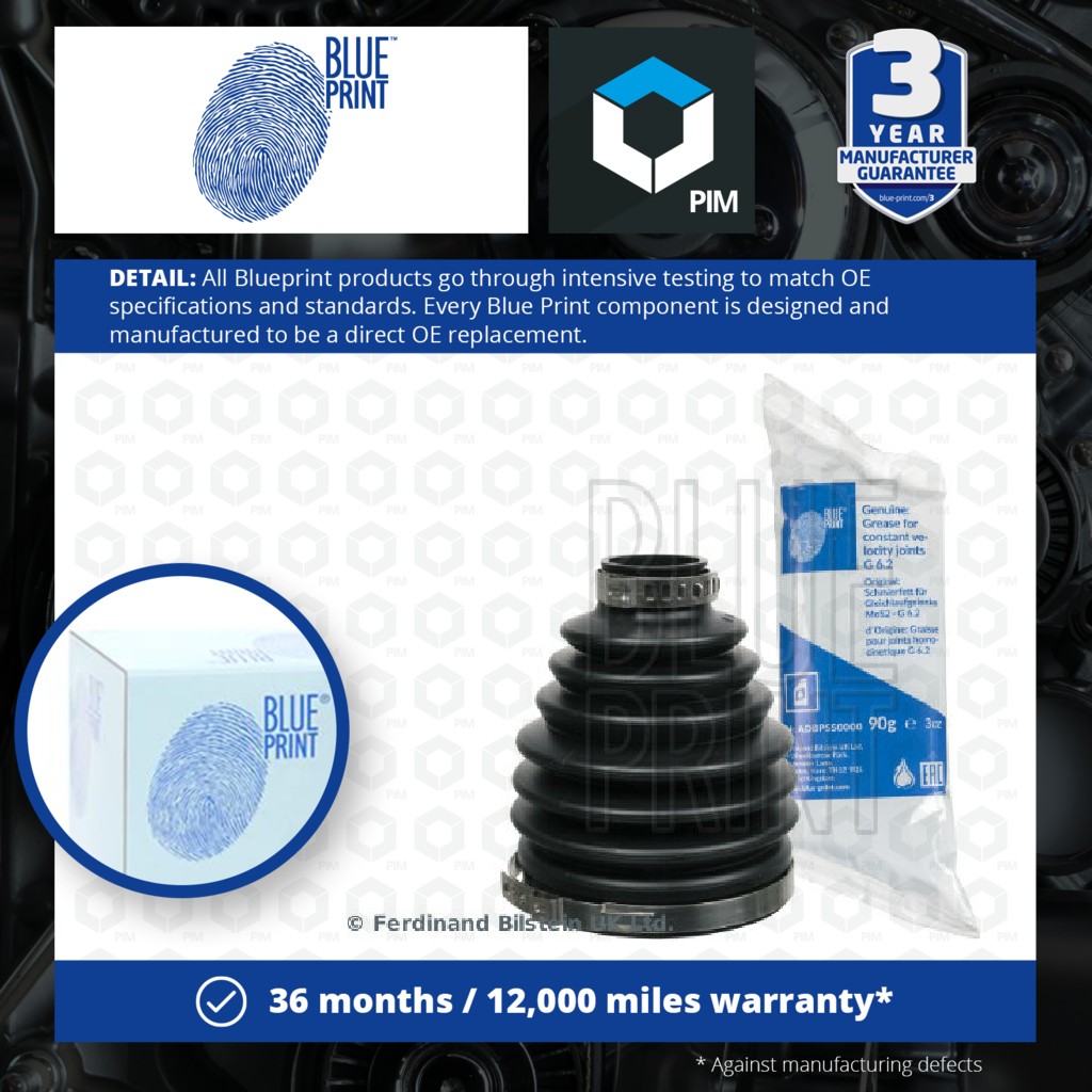 Blue Print CV Joint Boot Outer ADN18176 [PM109116]