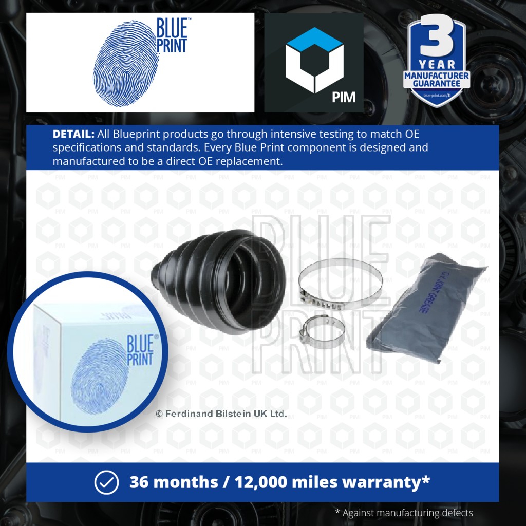 Blue Print CV Joint Boot Front Outer ADN18123 [PM109110]