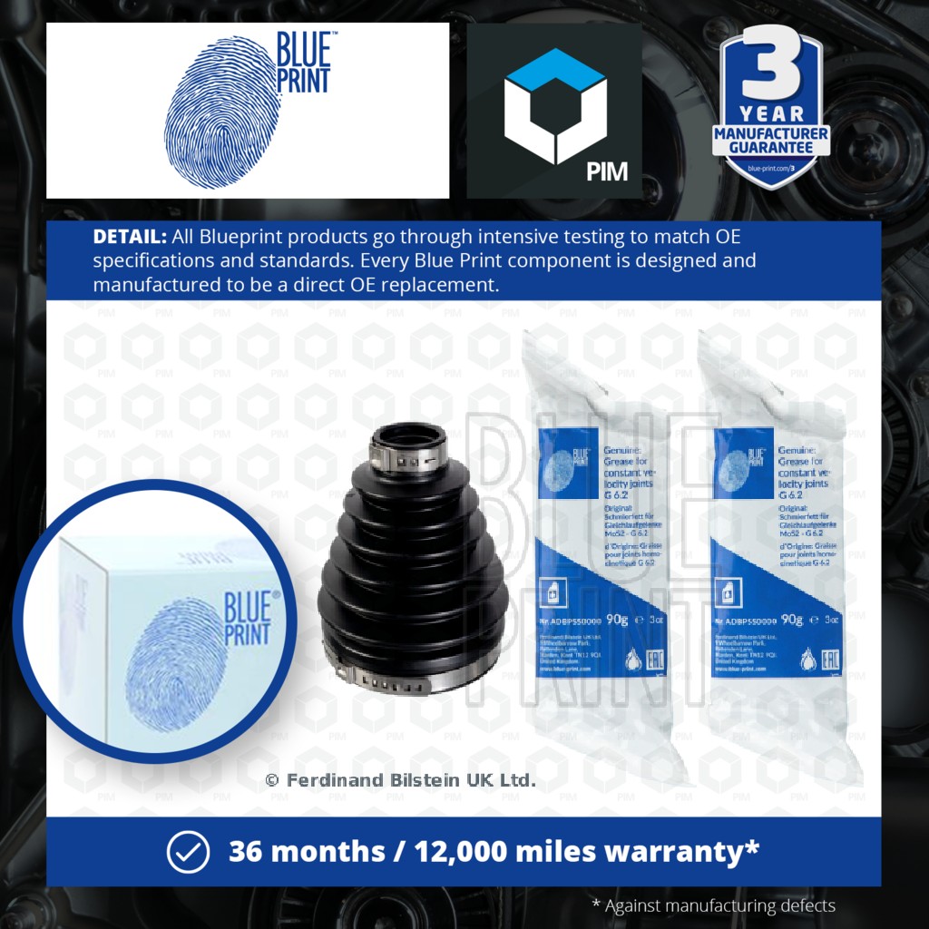 Blue Print CV Joint Boot Outer ADM58170 [PM109108]