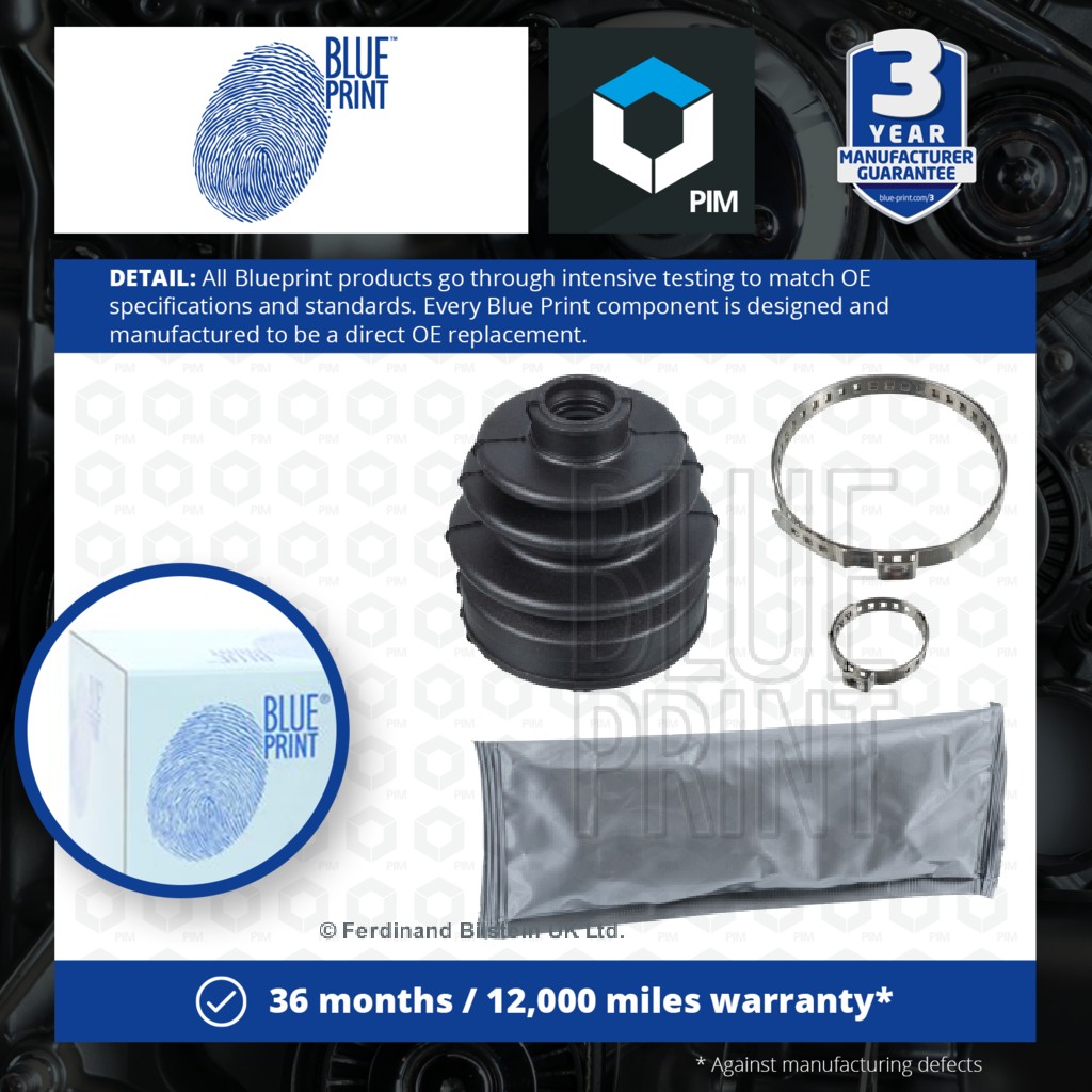 Blue Print CV Joint Boot Front Outer ADD68118 [PM109083]