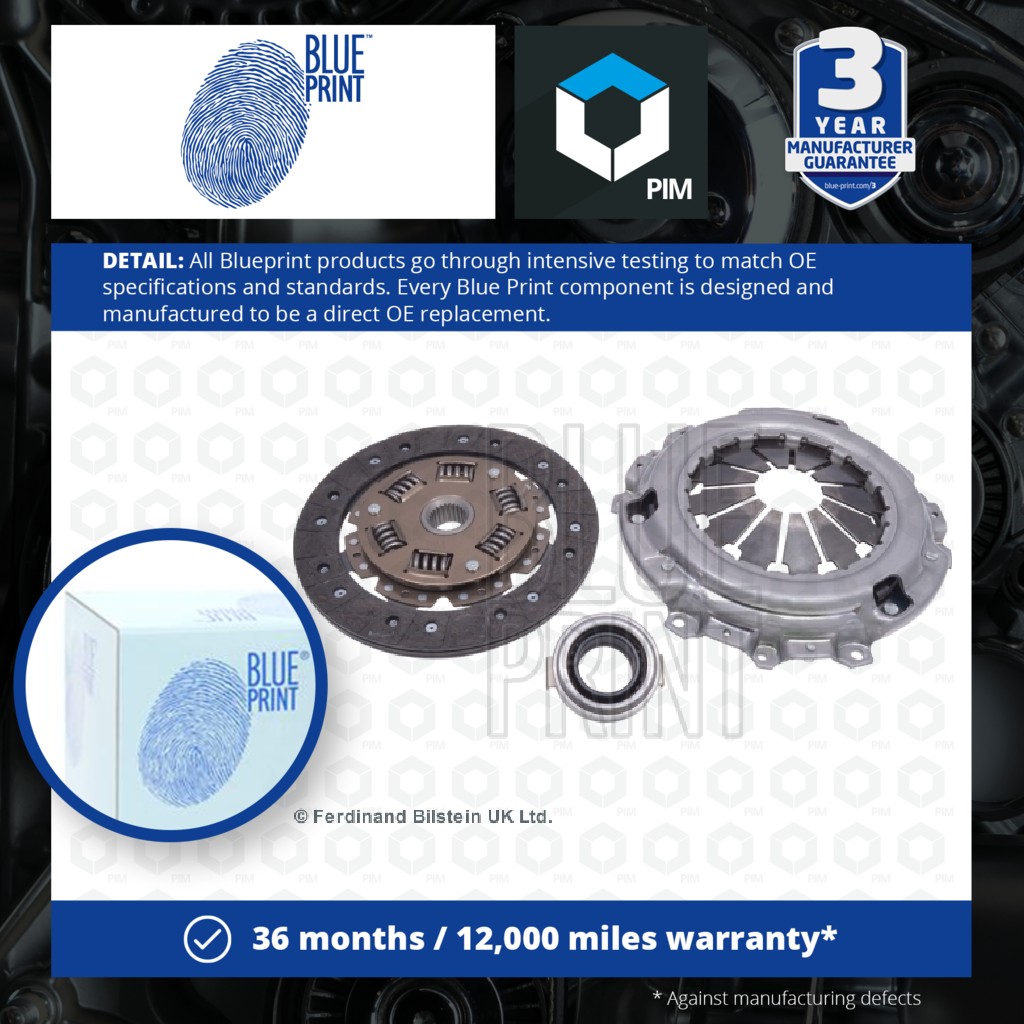 Blue Print Clutch Kit 3pc (Cover+Plate+Releaser) ADH23098 [PM108808]