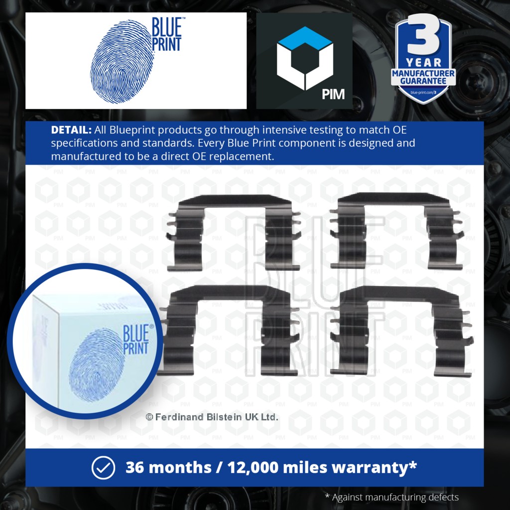 Blue Print Brake Pad Fitting Kit Front ADG048607 [PM108452]