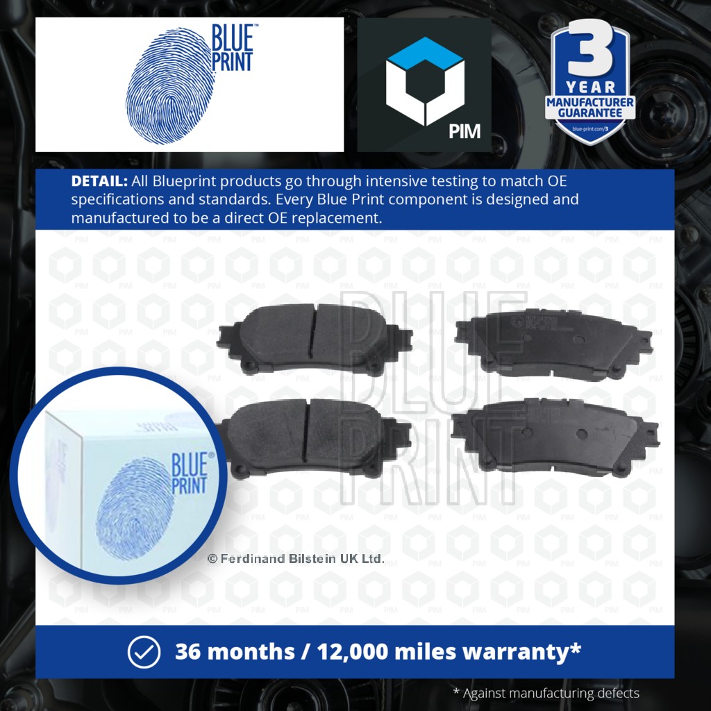 Blue Print Brake Pads Set Rear ADT342202 [PM108424]