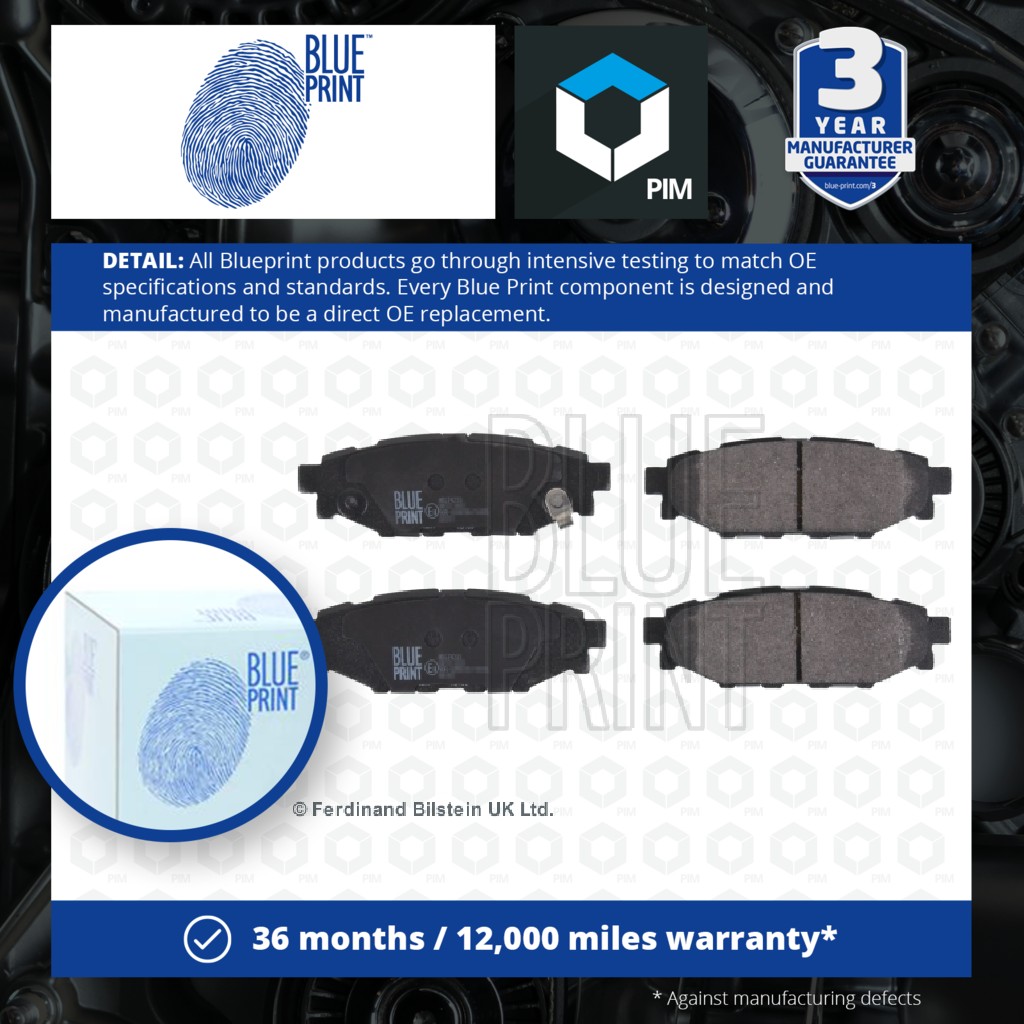 Blue Print Brake Pads Set Rear ADS74233 [PM108398]