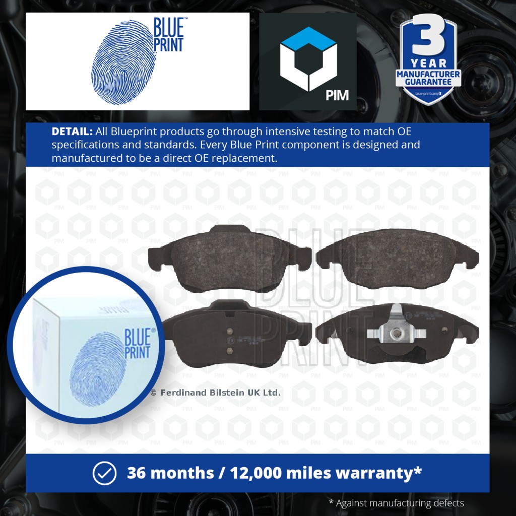 2x Blue Print ADM54269 Kit Pastiglie Freno a Disco Posteriore per Mazda 2x Blue Print ADM54269 Kit Pastiglie Freno a Disco Posteriore per Mazda
