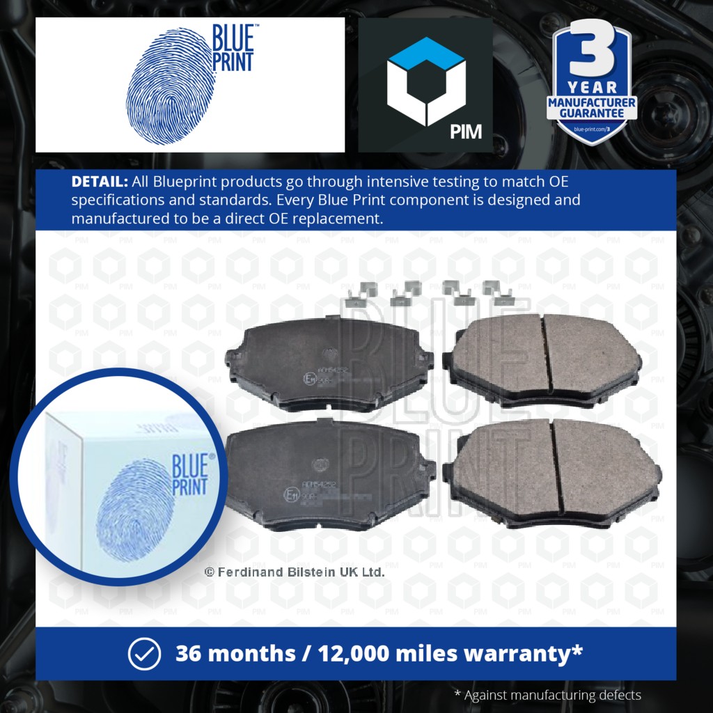 Blue Print Brake Pads Set Front ADM54252 [PM108351]