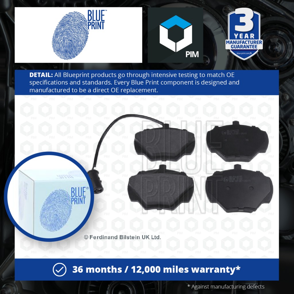 Blue Print Brake Pads Set Rear ADJ134225 [PM108334]