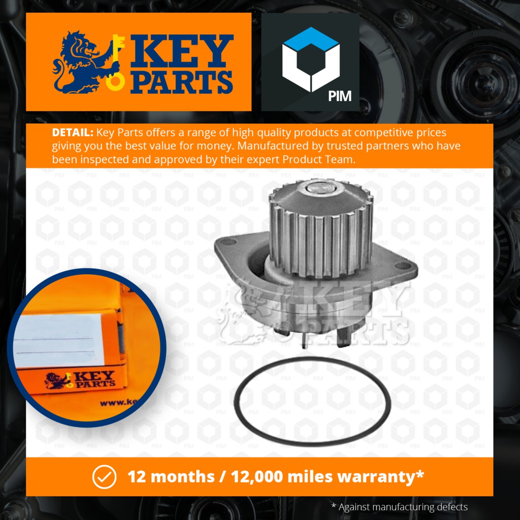 Water Pump Fits CITROEN C4 La LC 1.6 04 to 11 Coolant KEYPARTS 120182 ...