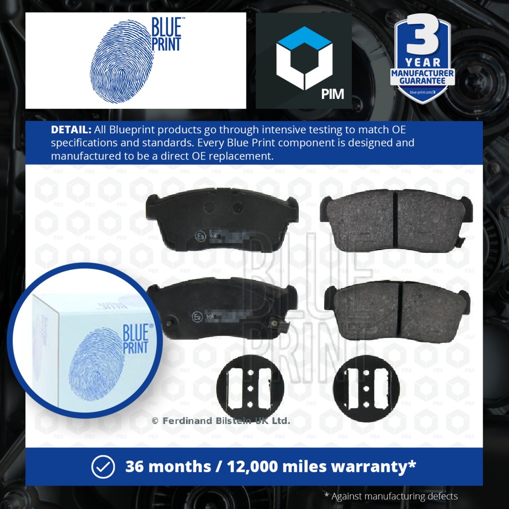 Blue Print Brake Pads Set Front ADD64233 [PM108301]