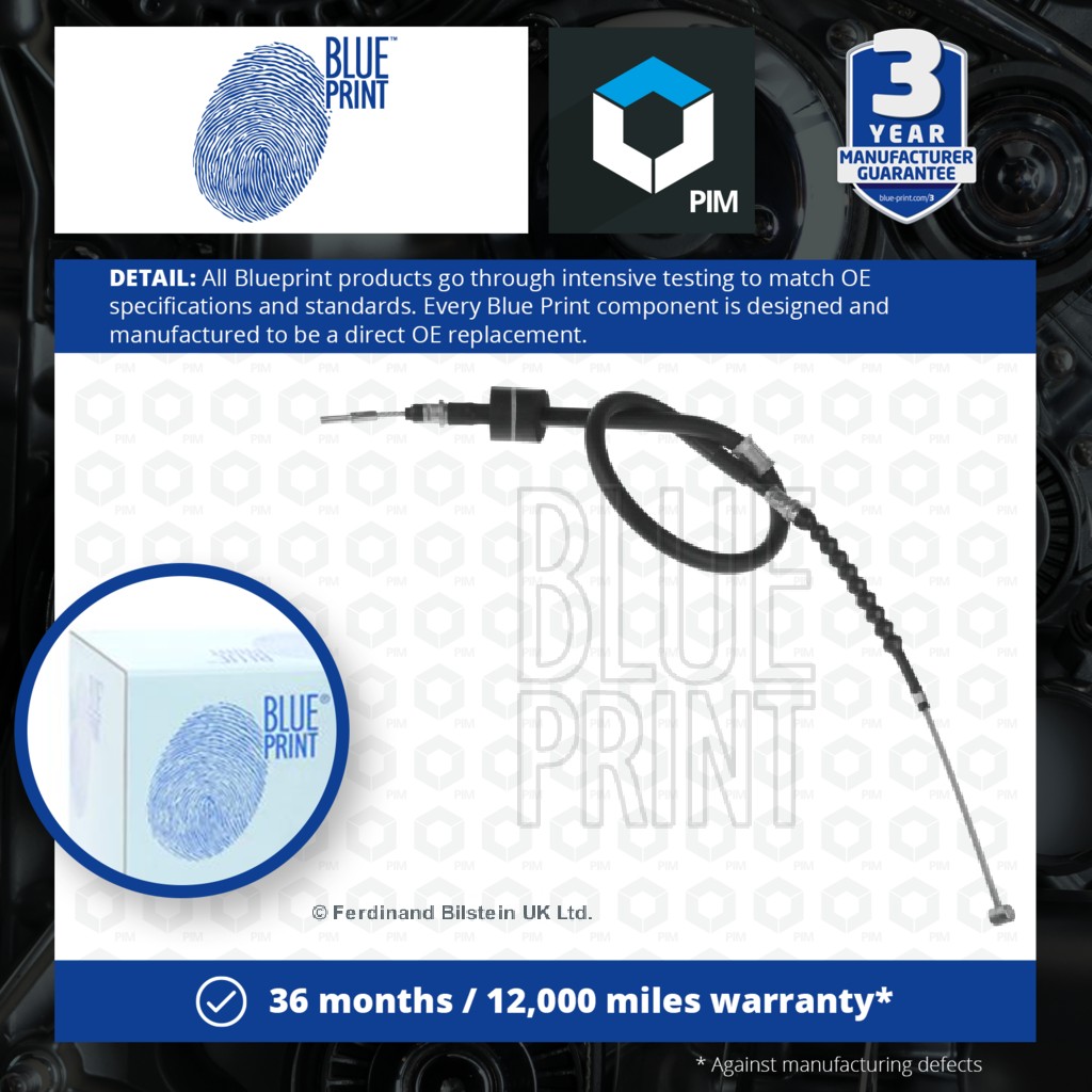 Blue Print Handbrake Cable Front ADT346258 [PM107779]