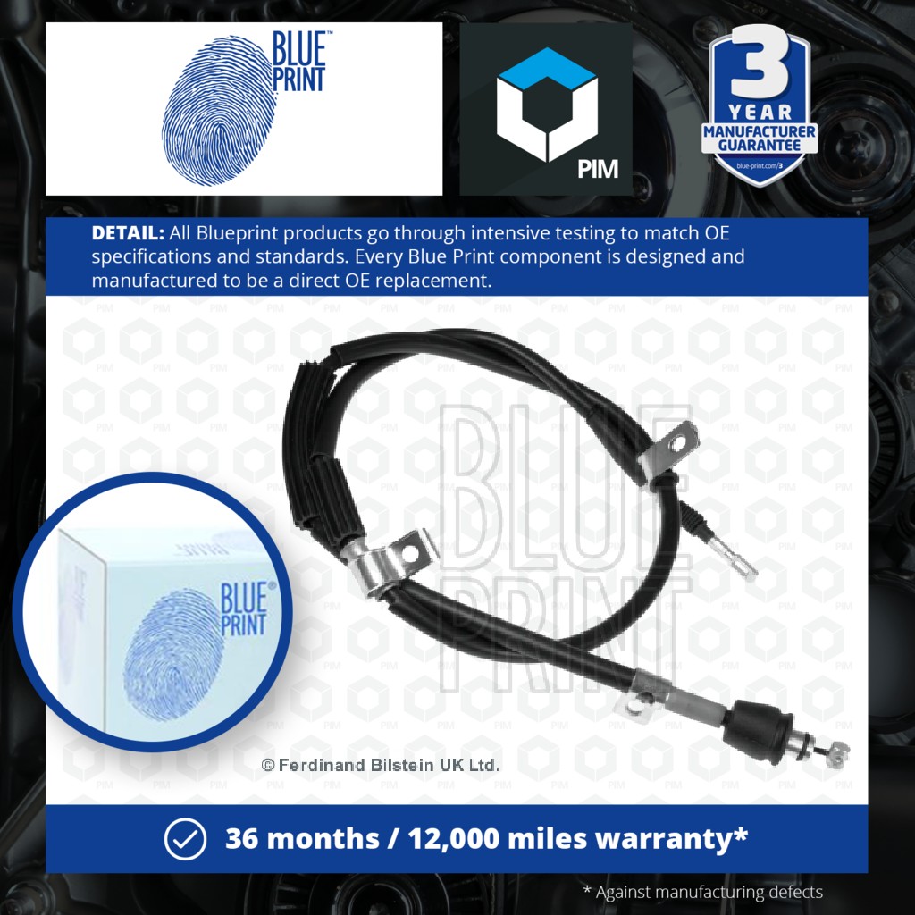 Blue Print Handbrake Cable Rear Right ADG046201 [PM107680]