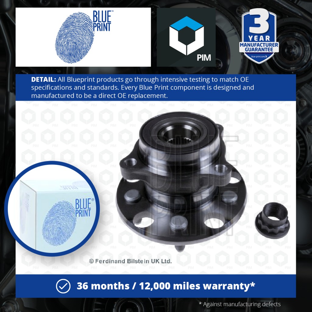 Blue Print Wheel Bearing Kit Rear ADT38381 [PM107358]