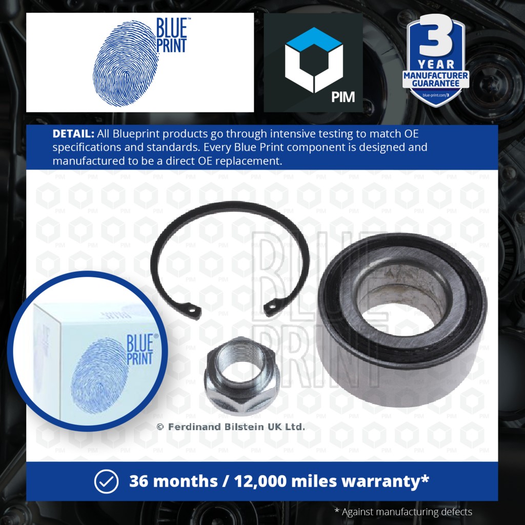 Blue Print Wheel Bearing Kit Front Left or Right ADH28215 [PM107269]