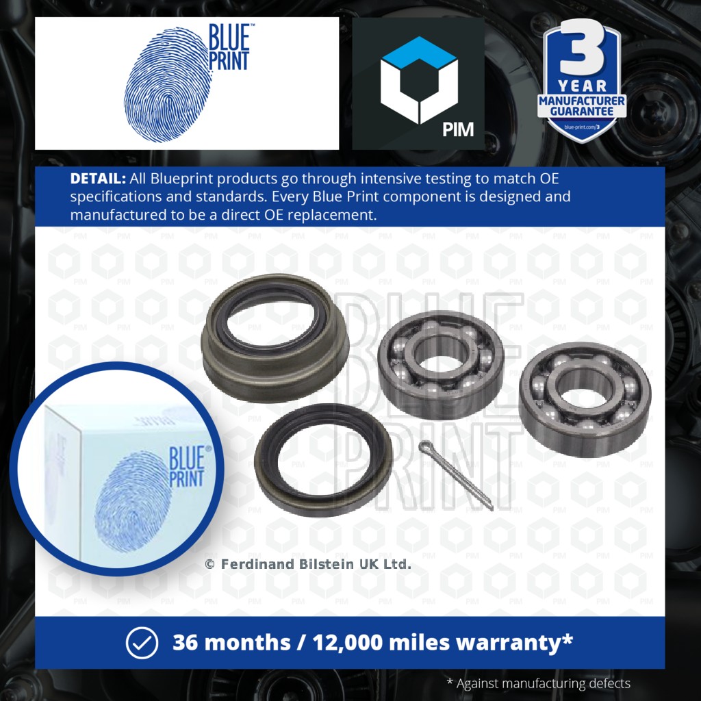Blue Print Wheel Bearing Kit Front Left or Right ADD68216 [PM107245]