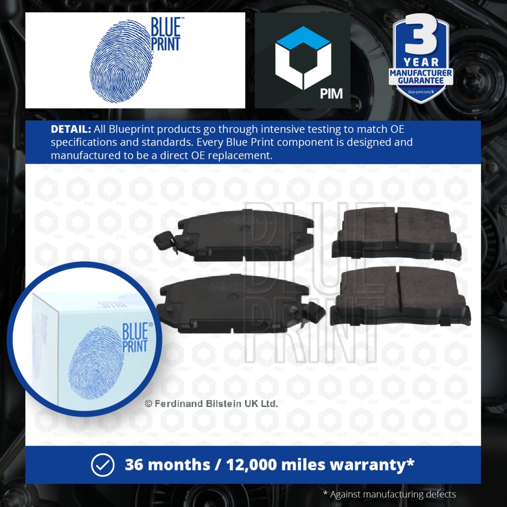 Blue Print Brake Pads Set Rear ADT34222 [PM104629]