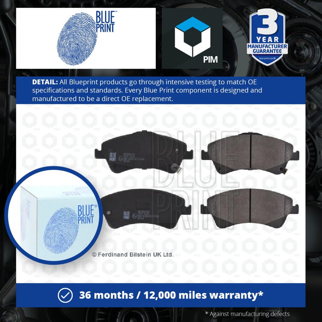 Blue Print Brake Pads Set Front ADT342174 [PM104621]