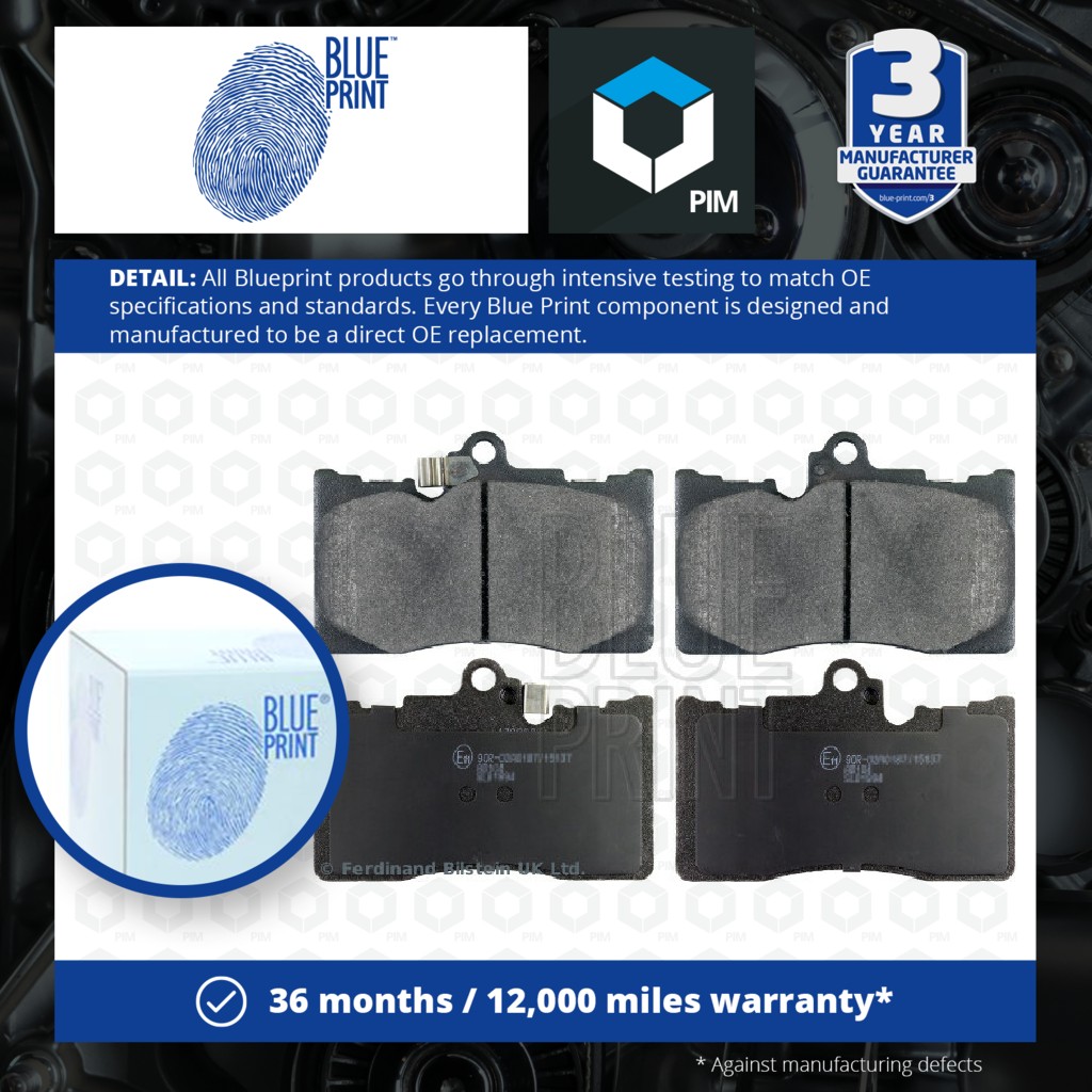 Blue Print Brake Pads Set Front ADT342161 [PM104618]