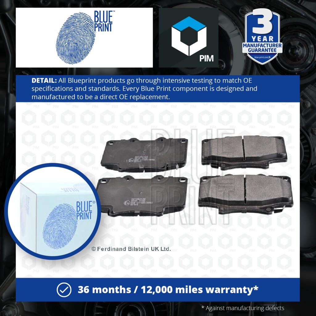Blue Print Brake Pads Set Front ADT342124 [PM104613]
