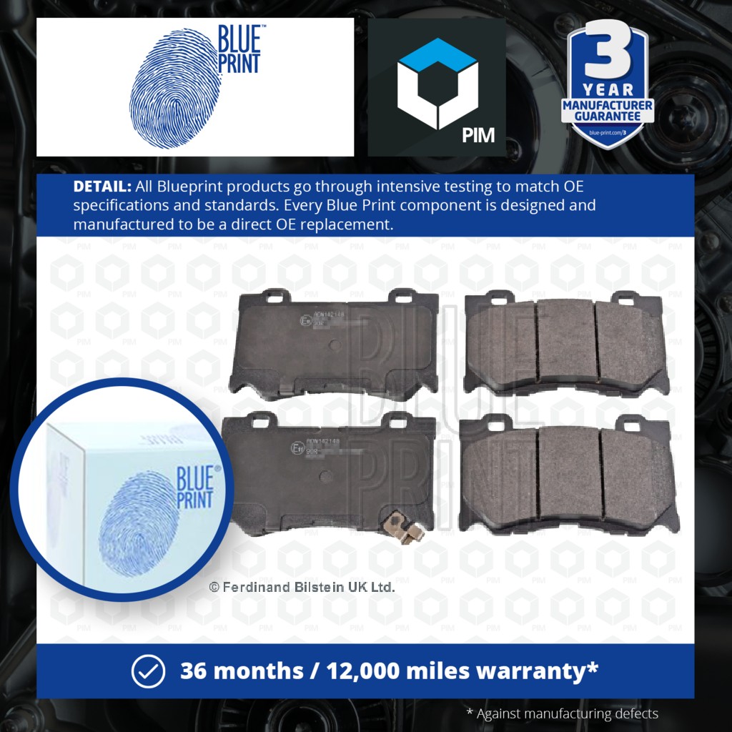 Blue Print Brake Pads Set Front ADN142148 [PM104590]