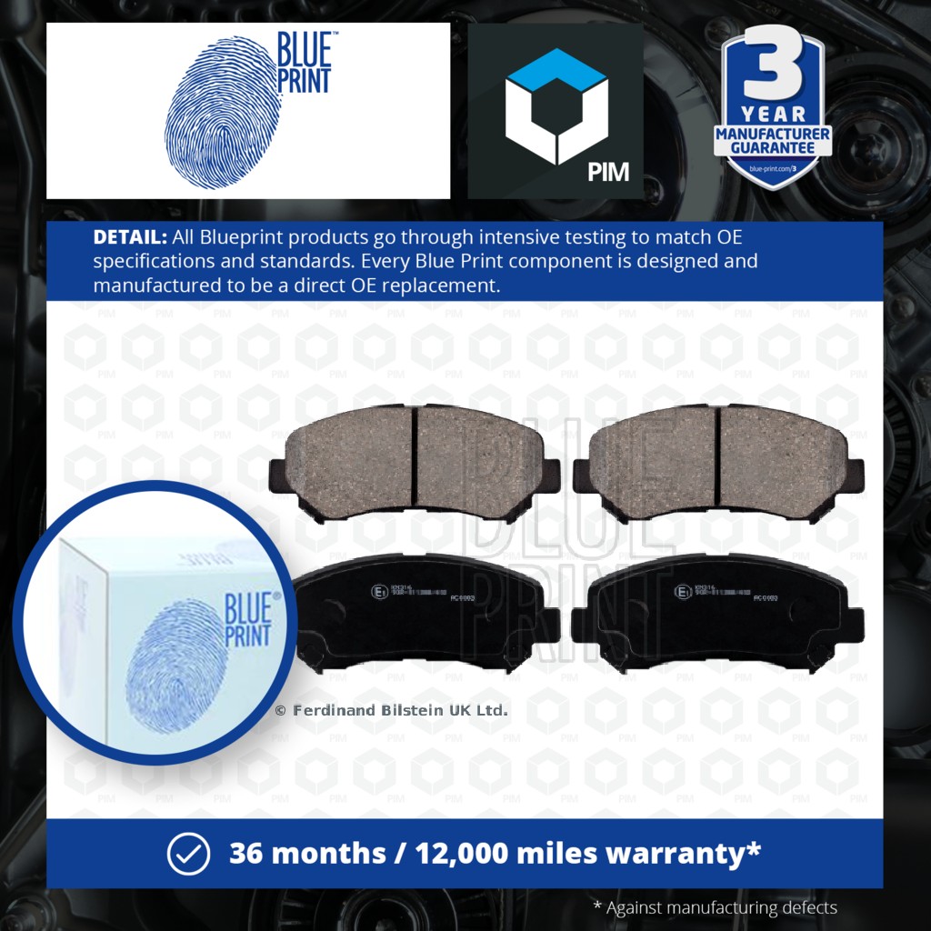 Blue Print Brake Pads Set Front ADN142139 [PM104587]