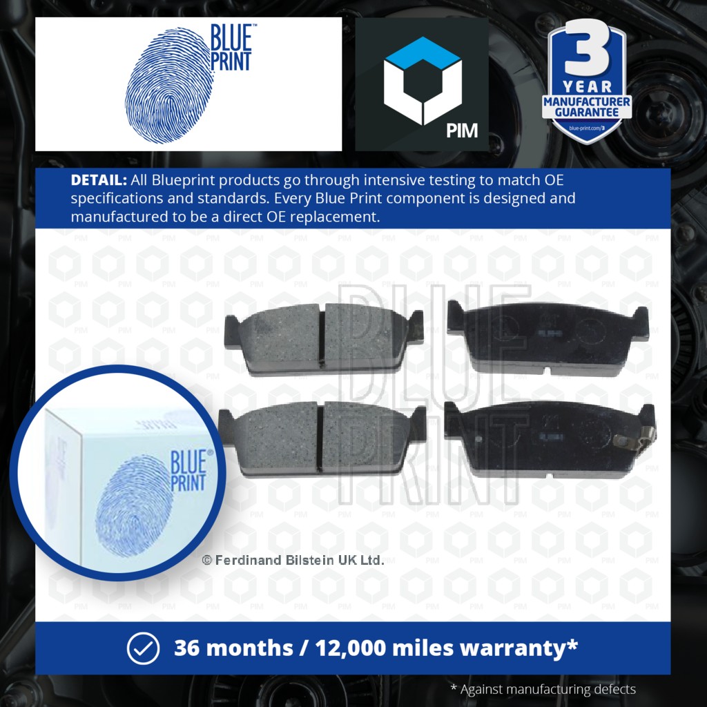 Blue Print Brake Pads Set Rear ADN142101 [PM104582]