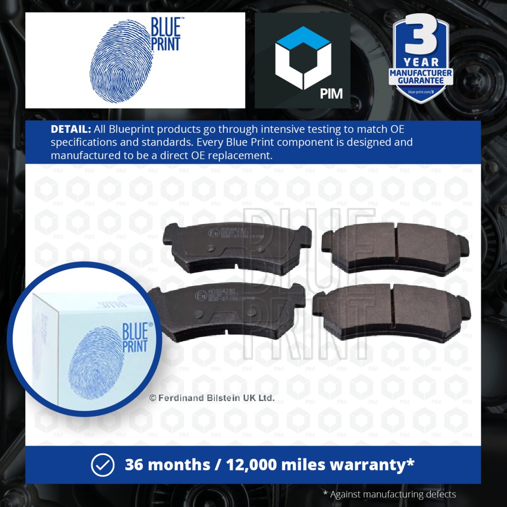 Blue Print Brake Pads Set Rear ADG04280 [PM104546]