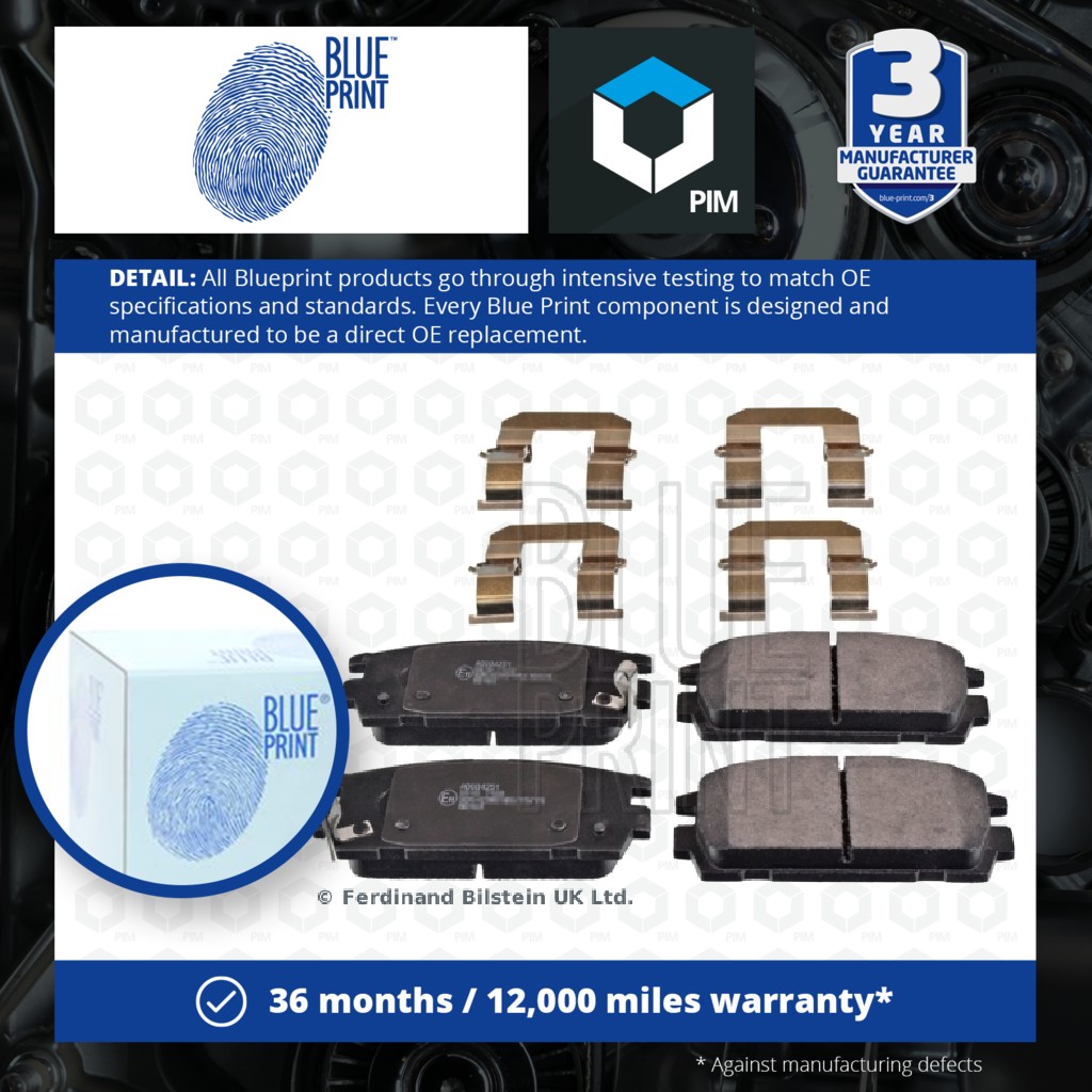 Blue Print Brake Pads Set Rear ADG04251 [PM104543]