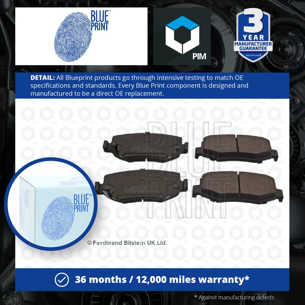 Blue Print Brake Pads Set Rear ADA104214 [PM104504]