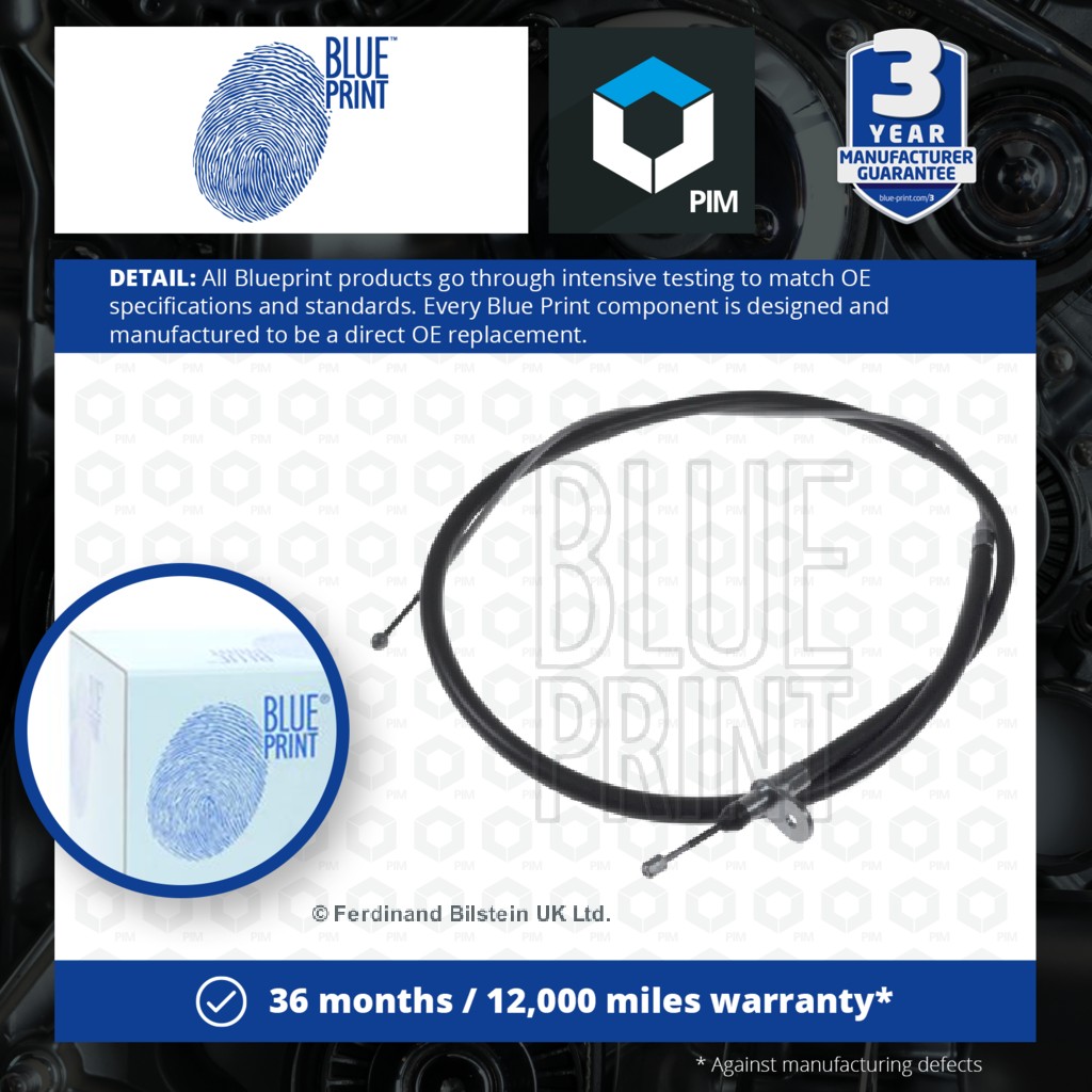 Blue Print Handbrake Cable Rear Left ADJ134604 [PM103991]