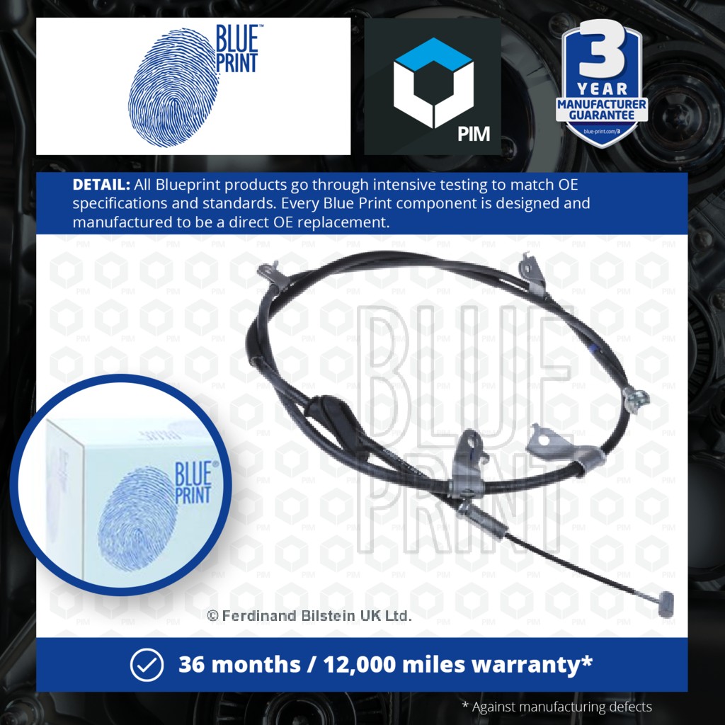 Blue Print Handbrake Cable Rear Left ADH246176 [PM103989]