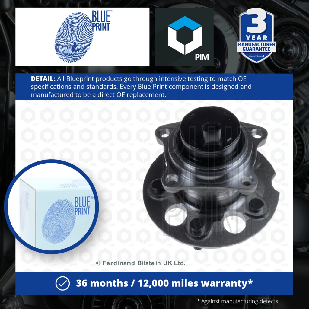 Blue Print Wheel Bearing Kit Rear ADT38354 [PM103685]