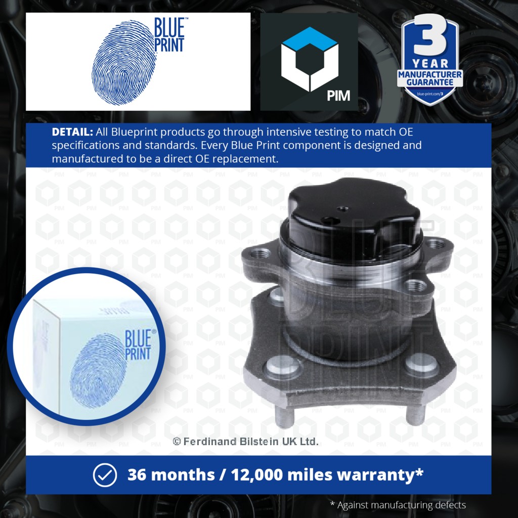Blue Print Wheel Bearing Kit Rear ADN18377 [PM103658]