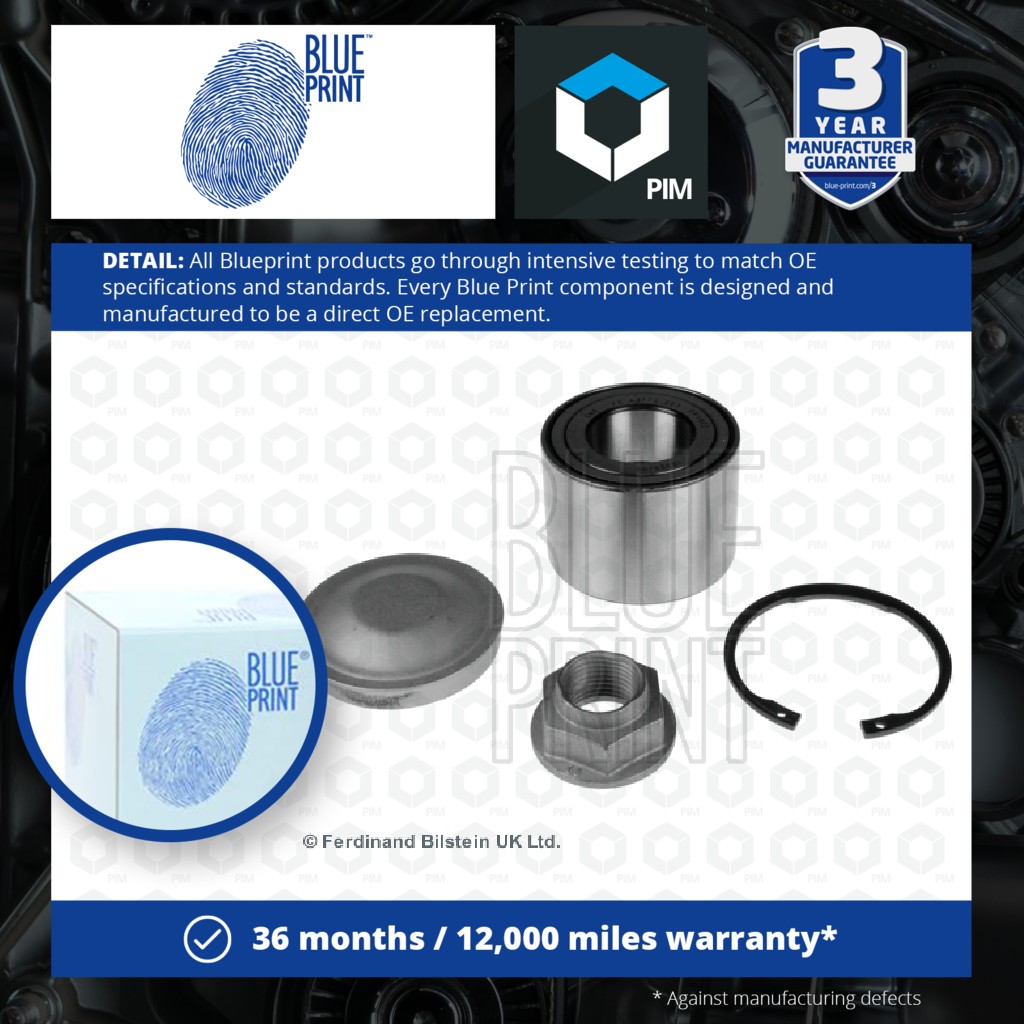 Blue Print Wheel Bearing Kit Rear ADN18345 [PM103654]