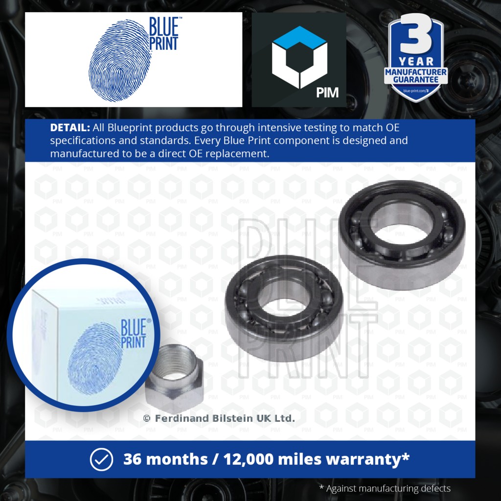 Blue Print Wheel Bearing Kit Rear ADK88308 [PM103628]