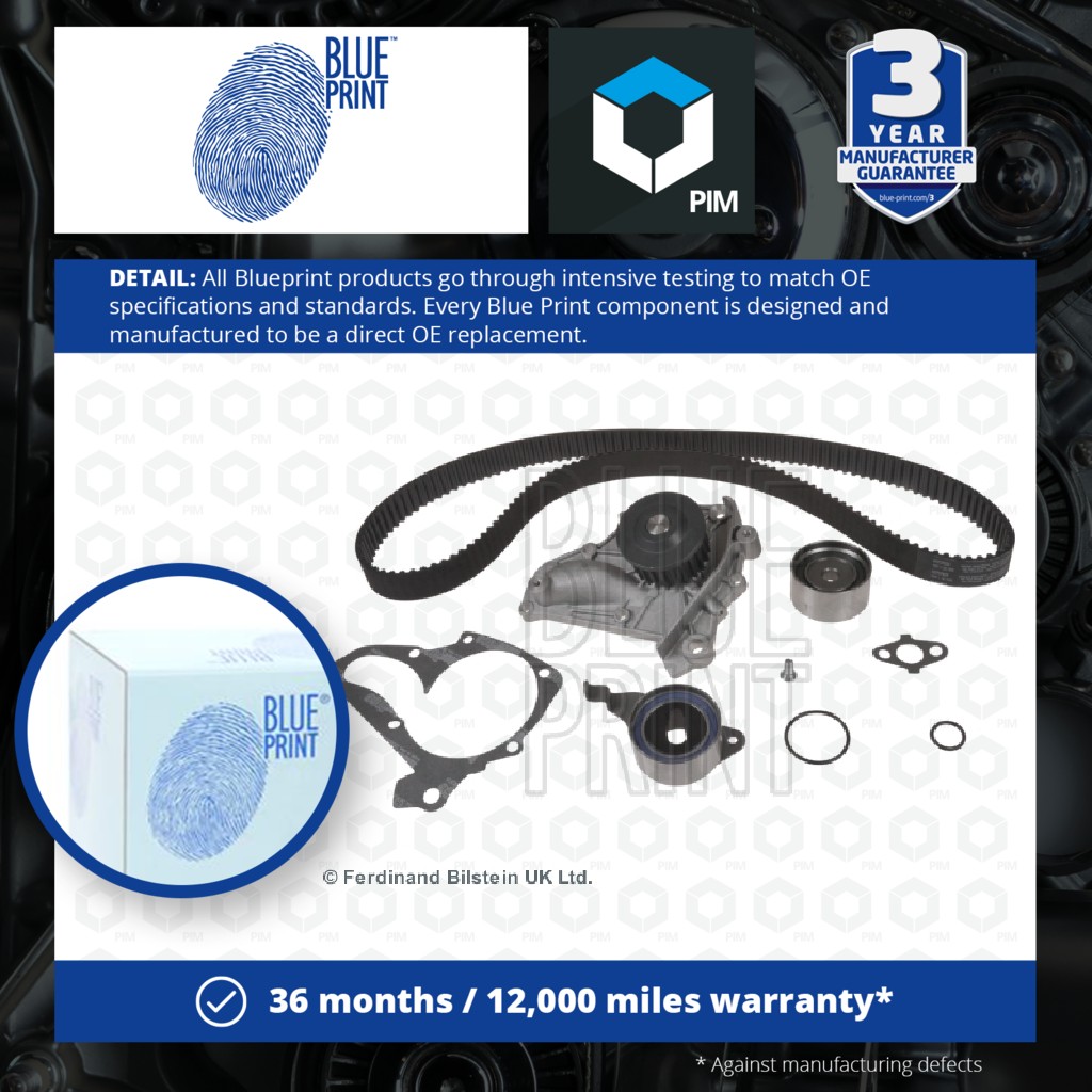 Blue Print Timing Belt & Water Pump Kit ADT373750 [PM103243]