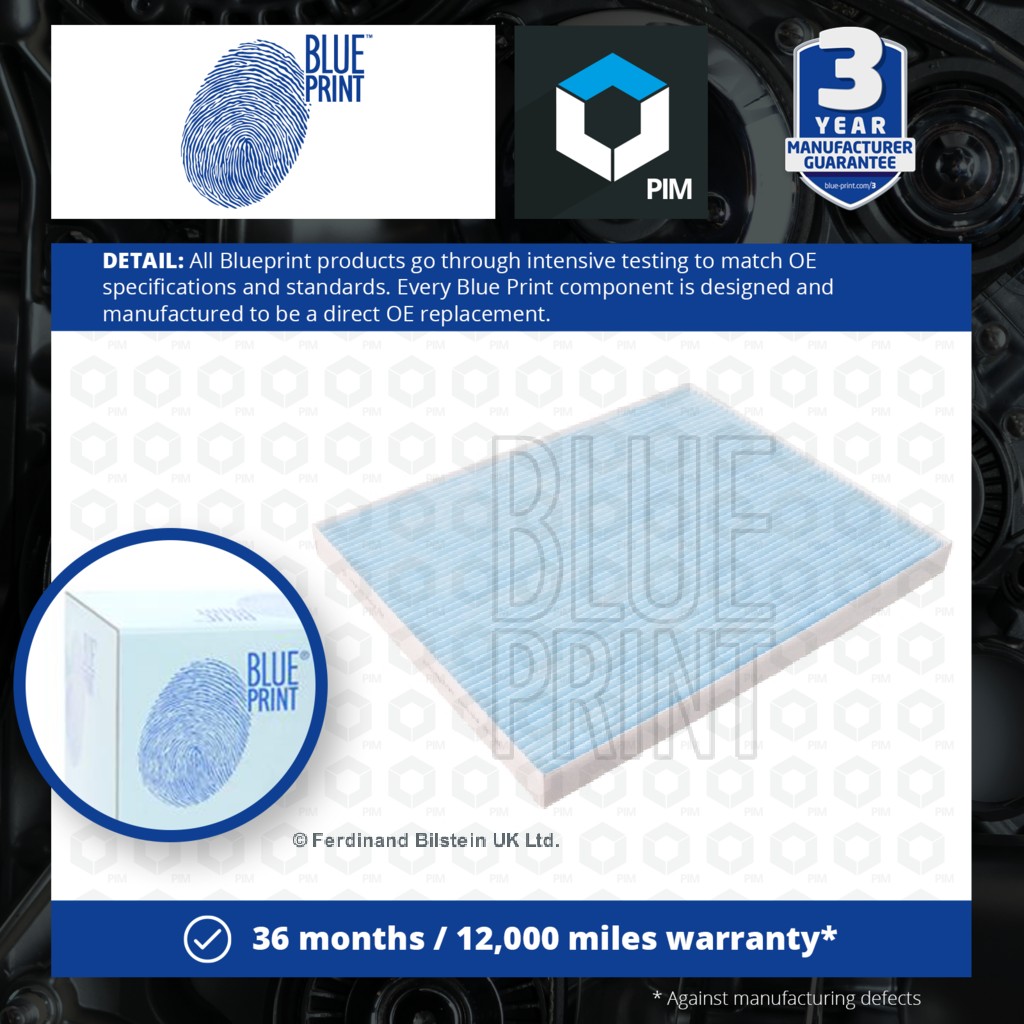 Blue Print Pollen / Cabin Filter ADZ92507 [PM102137]