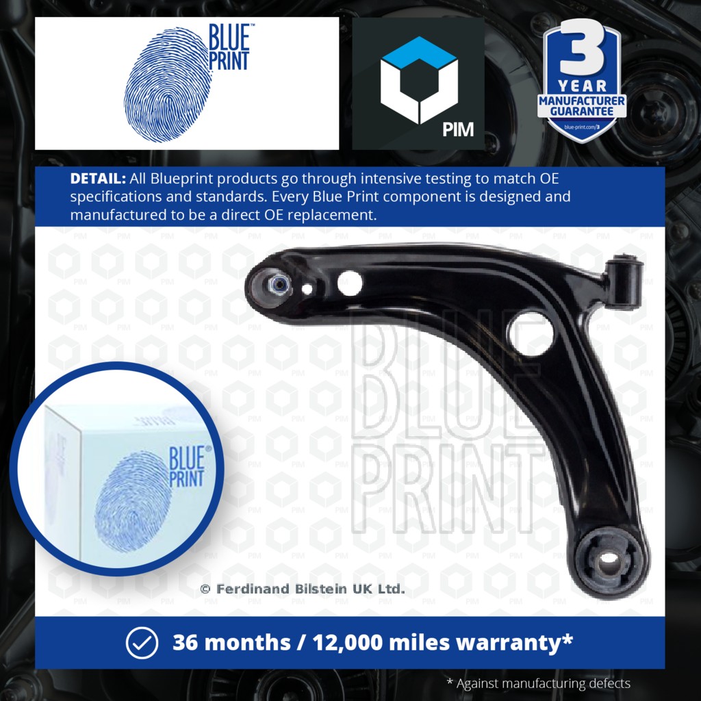 Blue Print Wishbone / Suspension Arm Front Lower, Left ADT386182 [PM101853]