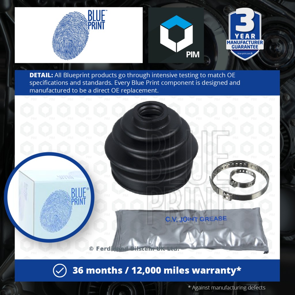 Blue Print CV Joint Boot Front Outer ADT38156 [PM101691]