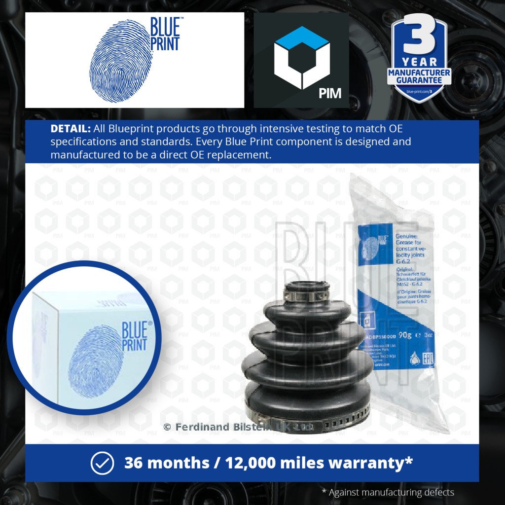 Blue Print CV Joint Boot Front Outer ADN18114 [PM101679]