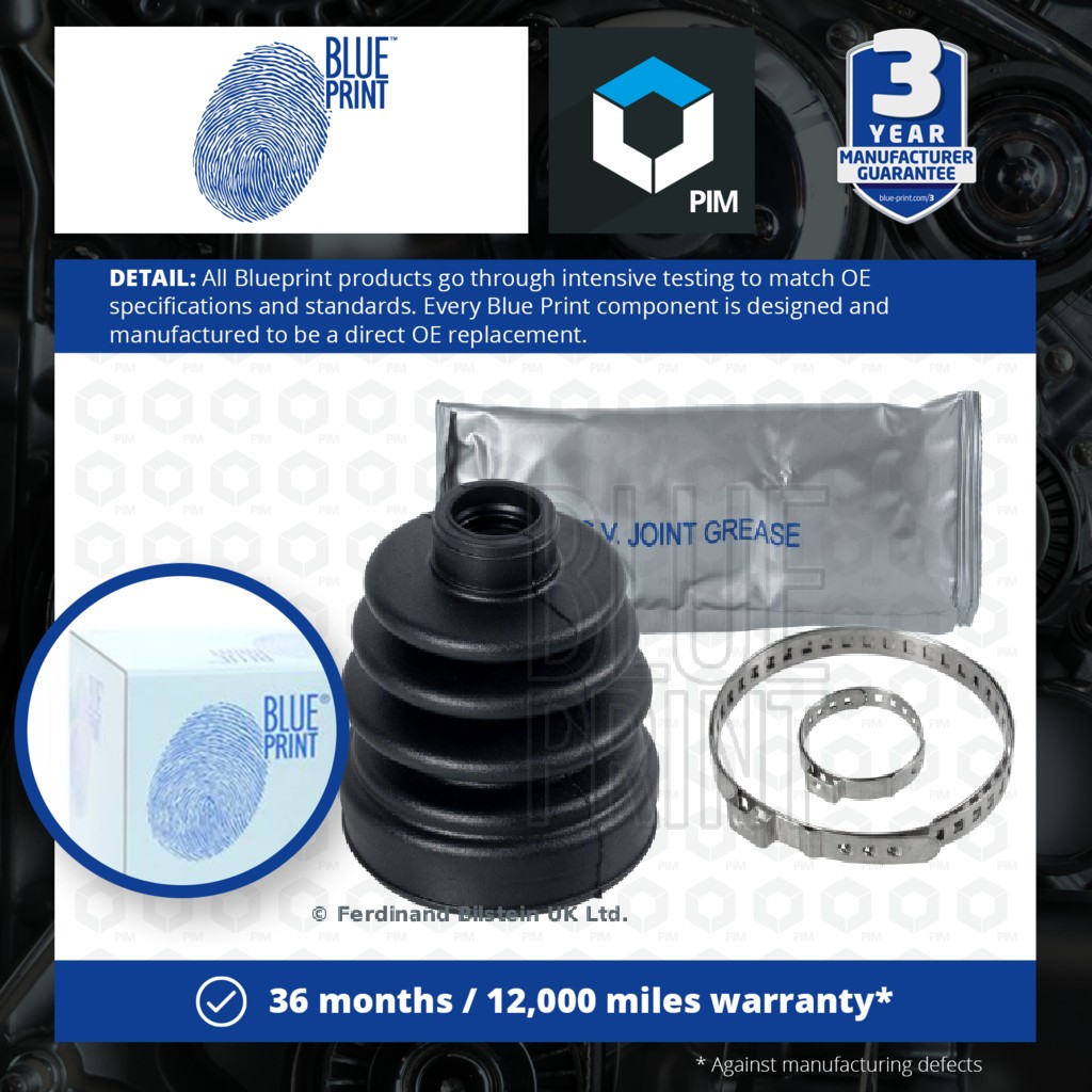 Blue Print CV Joint Boot Inner ADG08112 [PM101652]